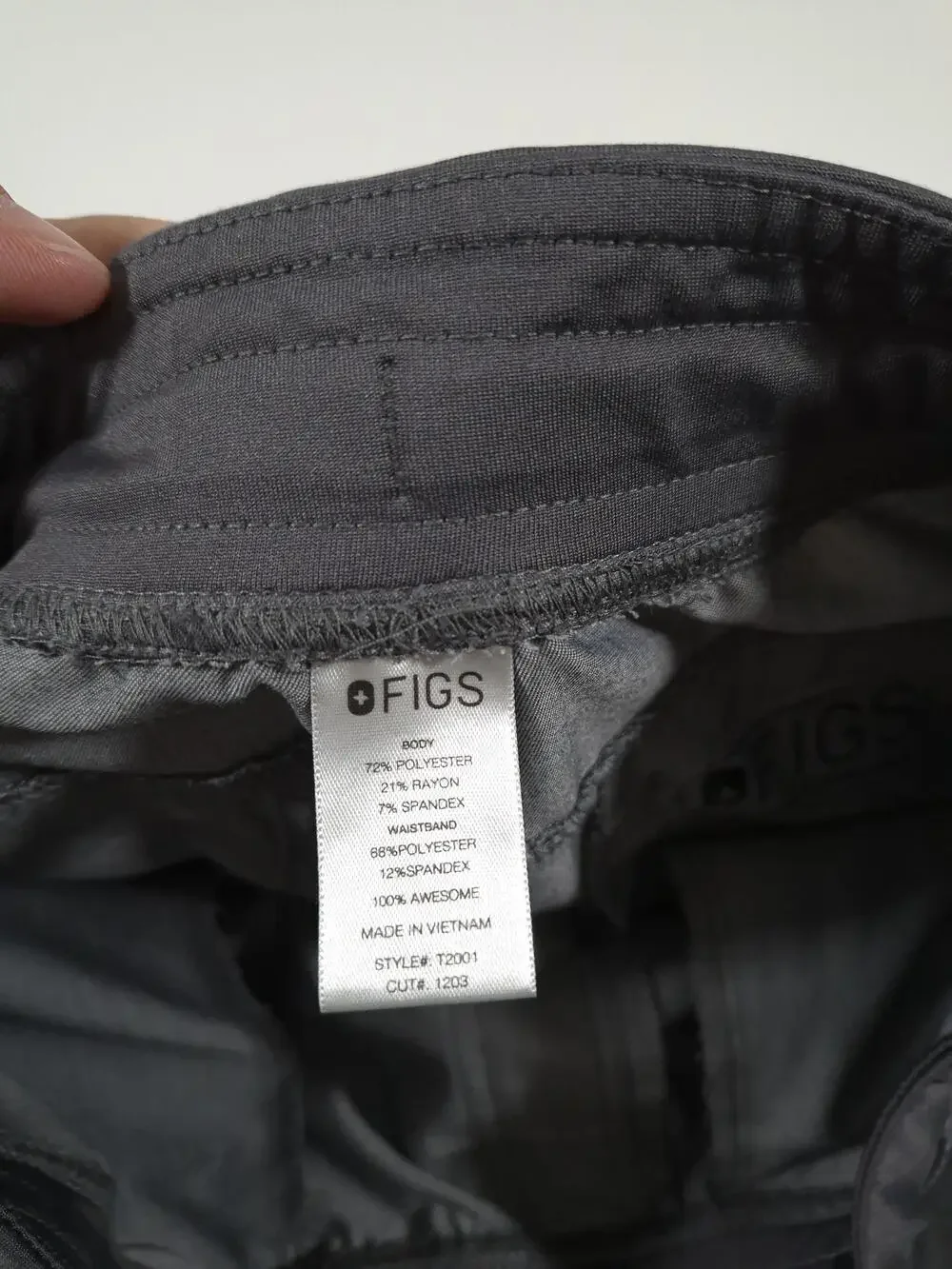Figs Axim Straight-Leg Scrub Pants Men's Small Gray Nurse Doctor